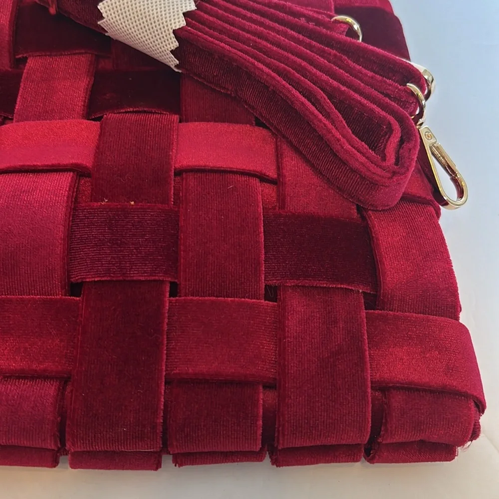 Anthropologie Lindy Woven Clutch Velvet Edition NWT - Picture 5 of 8